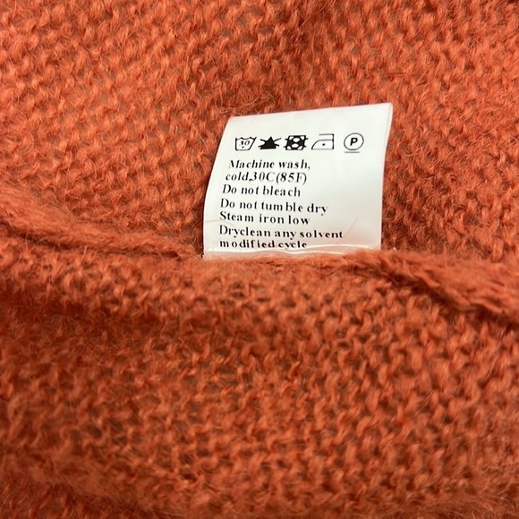 Liam & Co open front cardigan long sleeves orange green cream small - Picture 7 of 10